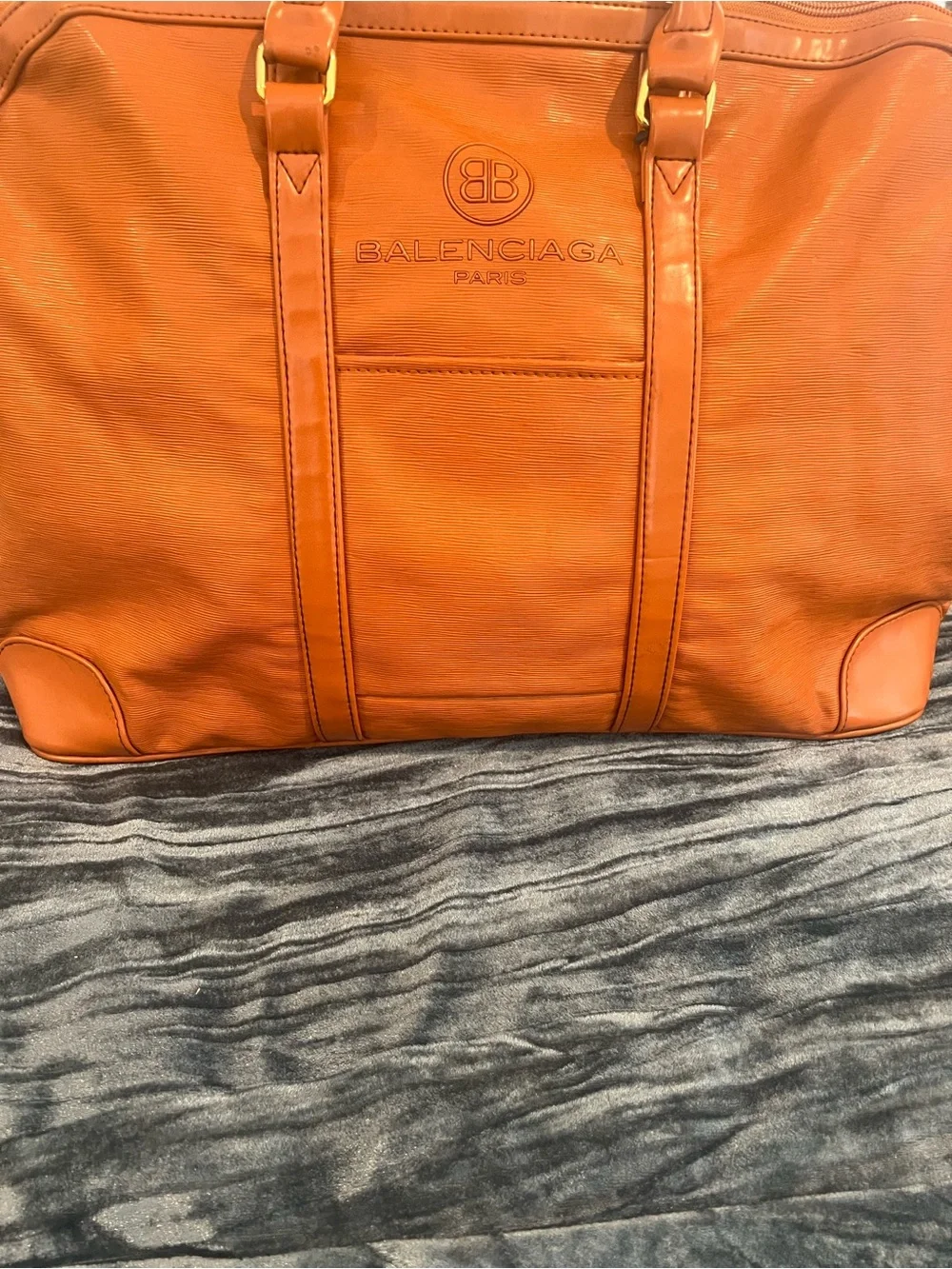 Balenciaga Men's Brown Leather Travel Tote